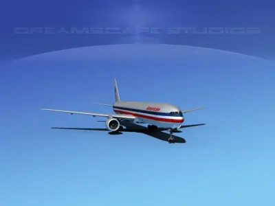 Boeing 777-300 American Airlines 3D model