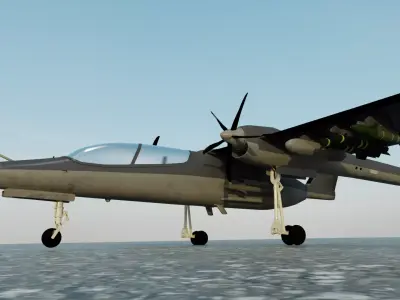 Icarus Aerospace - Tactical Air Vehicle - The NEW A10 BUSTER Low-poly 3D model