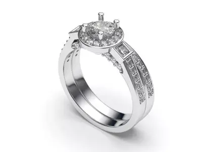 solitaire with ring sizes  8 part S82 3D print model
