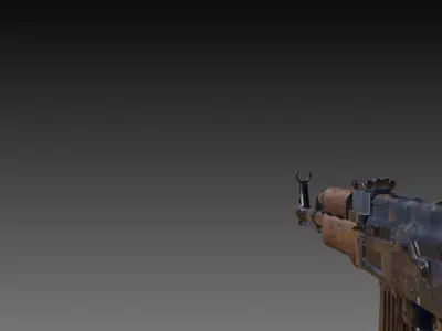 Ak47 rigged Low-poly 3D model