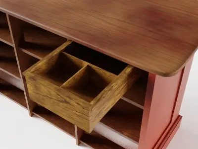 Victorian Shop Counter 3D model