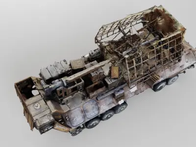 Russian SPR-2M Rtut-BM mercury destroyed by Ukrainian army 3D model