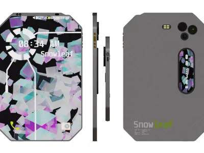 Android sci-fi tablet  Low-poly 3D model