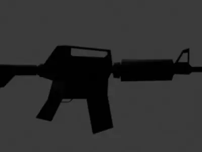 m16 low poly Low-poly 3D model