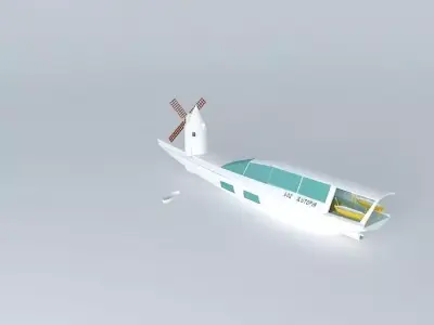 Green Boat Free 3D model