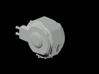 Machine-gun turret 3D model Free low-poly 3D model