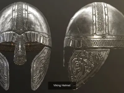 Collection Helmets viking helmet 3D Model Pack