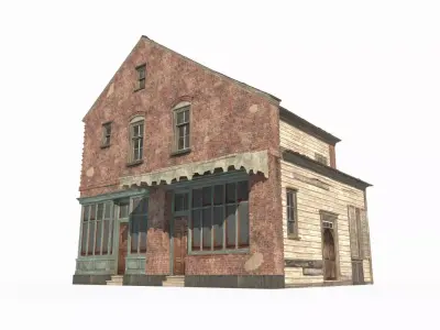 Around the 18th century brick houses were constructed 3D model