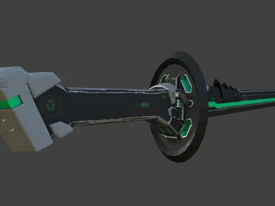 Futuristic SciFi Samurai Sword 3 Low-poly 3D model