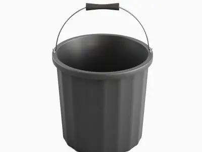 Industrial Plastic Bucket A 01 3D model