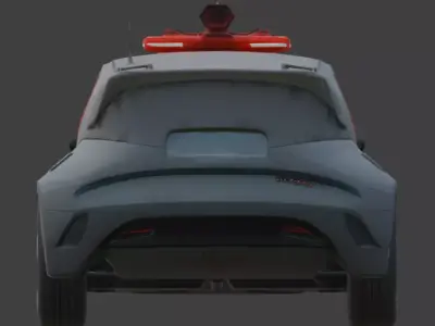 Cyberpunk Medical Response Car 3D Model Low-poly 3D model
