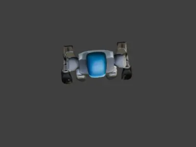 Humanoid Robot Sci-Fi Game-Ready 3D Model with PBR Textures Low-poly 3D model