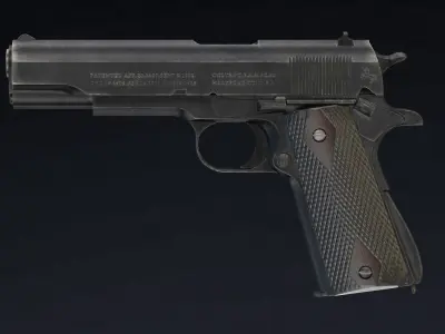  M1911 Pistol Low Poly Low-poly 3D model