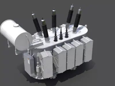 Large Electrical Transformer 3D model
