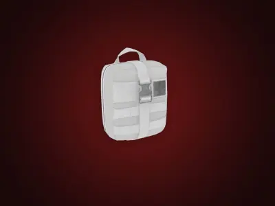 Medical Military Health Pouch I PBR Model I Game Ready Low-poly 3D model