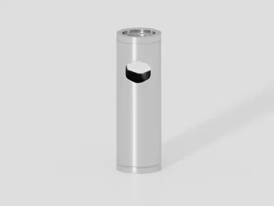 Cylinder Rubbish Bin Free low-poly 3D model