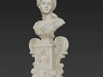 Neoclassical Style Bust 3D Printable Decorative Model 3D print model
