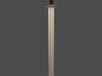 Viking Sword Low-poly 3D model 7