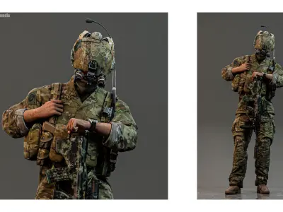 ADA TBAS CHEST RIG Low-poly 3D model