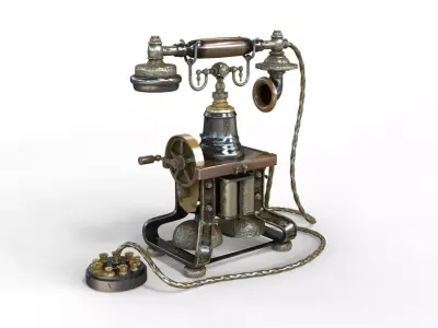 Telephone Antique Retro Vintage 3d model 3D model