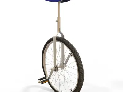 Unicycle Low-poly 3D model