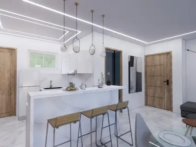 Complete interior House project 3d Model Free 3D model