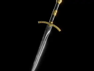 Medieval dagger  3D model