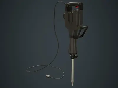 Jackhammer 1A Low-poly 3D model