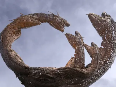Serpents Hive sculpture skin 3 3D model
