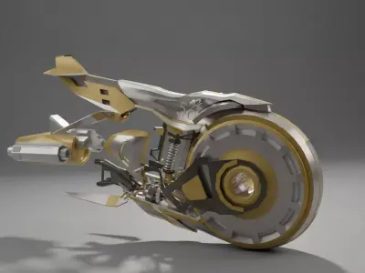 High-Quality Futuristic Hover Bike 3D Model 3D model