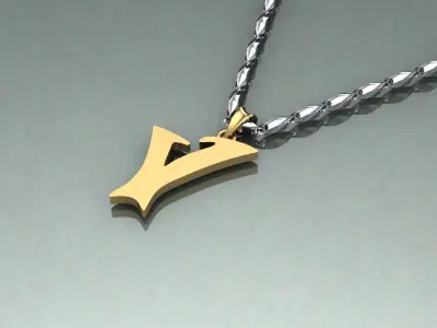 Pendant V-v1 3D print model