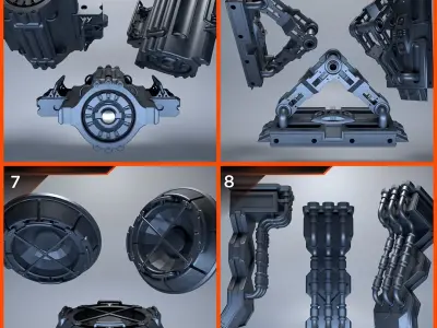 Kitbash 3d - 50 models 3D model