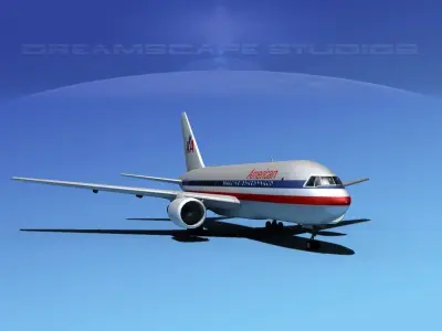 Boeing 767-100 American 3D model