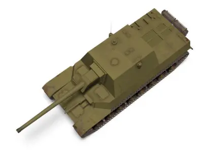 Type5 Gun tank Ho ri II 3D model