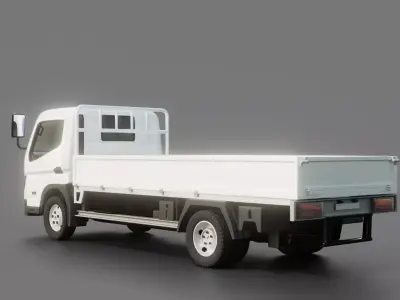 Mitsubishi Fuso Canter e City Flatbed Truck 3D model