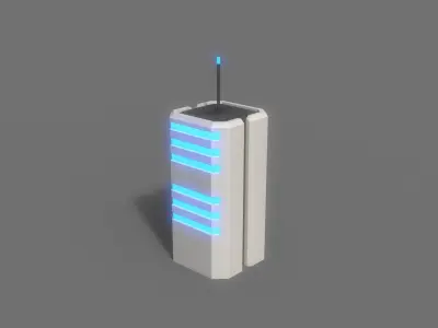 PBR Sci-Fi Building A21 Low-poly 3D model