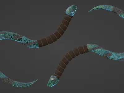 Cronus Sickle - Light Blue 3D model