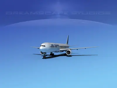 Boeing 777-300 Air France 3D model
