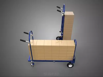 HEAVY DUTY CONVERTIBLE TROLLEY CART DOLLY HAND TRUCK HANDTRUCK 4 3D model