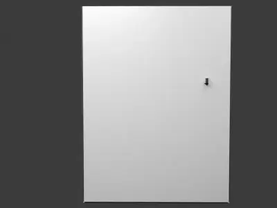 Electrical Distribution Board DB Box 3D Model with MCB Panel 3D model