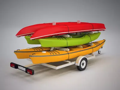 Kayak Trailer 3D model