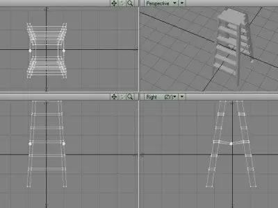 Ladder - Double Side 3D model