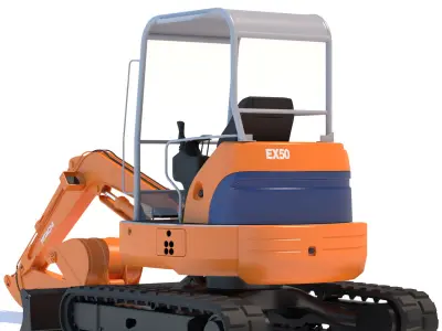 Mini Excavator Hitachi EX50U 3D model