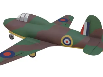 Gloster E2839 Low-poly 3D model