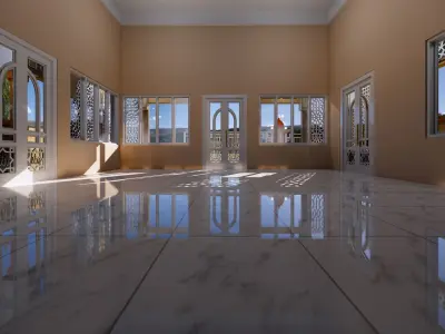 Islamic Mosque public room prayer building  3D model