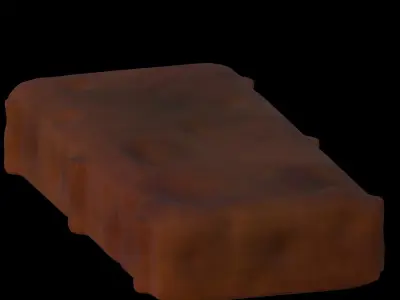 Construction Brick Aged Low-poly 3D model
