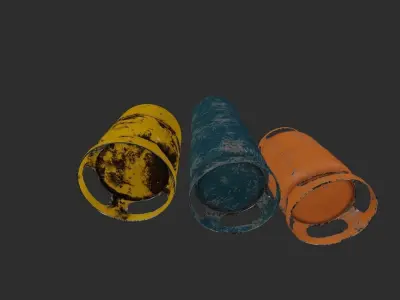 gas canister or propane cylinder tank Low-poly 3D model