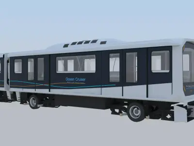 Macau Light Rail Ocean Cruiser train 3D model