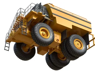 785D WaterTruck Low-poly 3D model