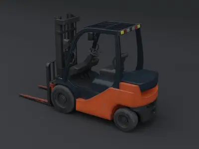 Used Forklift Low-poly 3D model